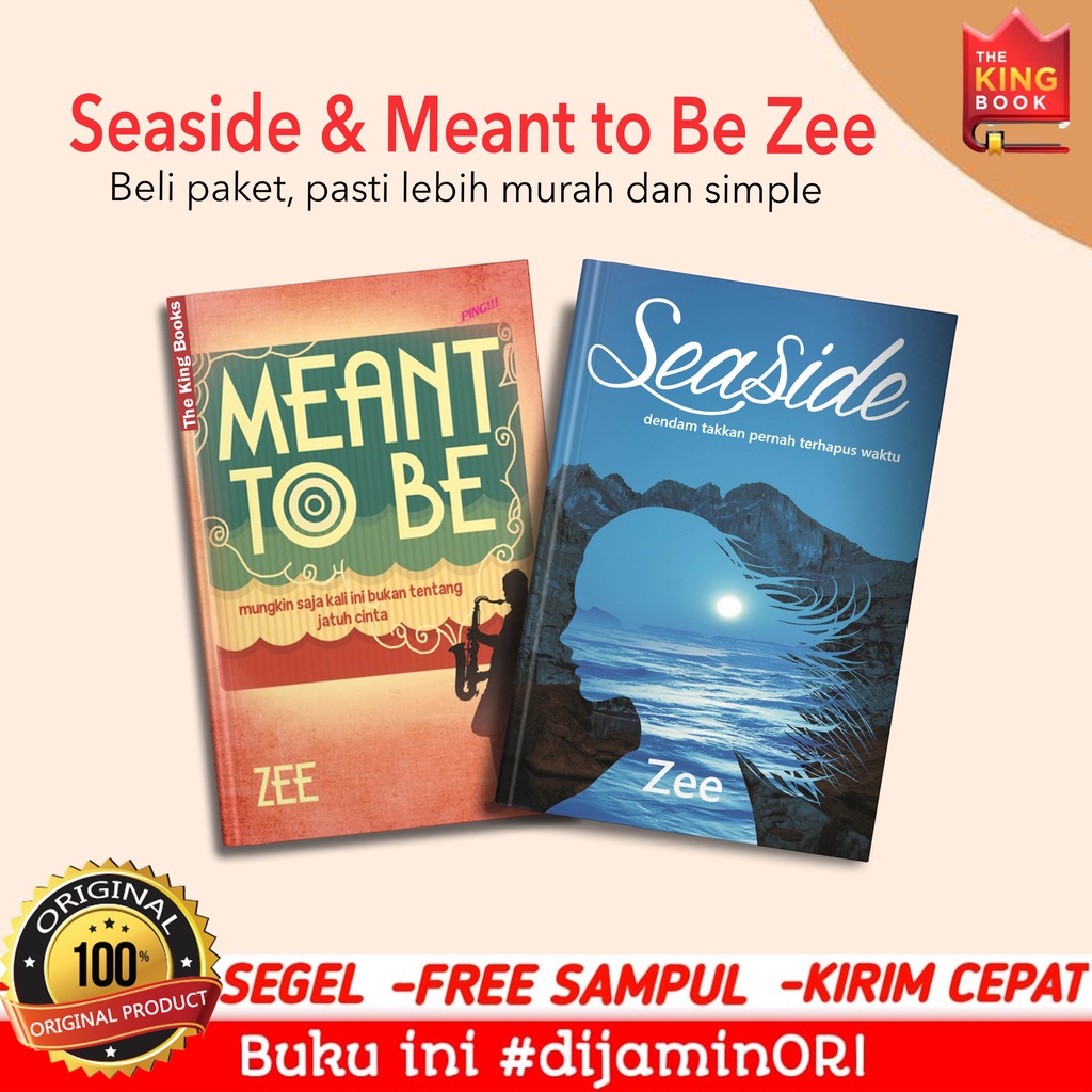 Paket 2 buku zee seaside dendam takkan pernah terhapus waktu & meant to be by zee ORI & BARU
