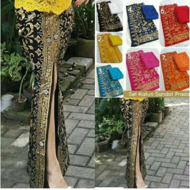 Rok Duyung motif katun print ukir sandat bawahan kebaya
