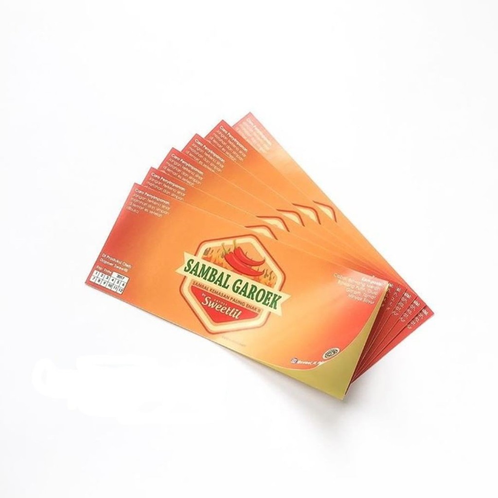 

Sticker Chromo 1/3 A4 (minimal 60 pcs) / Stiker Cromo / Kromo / Label