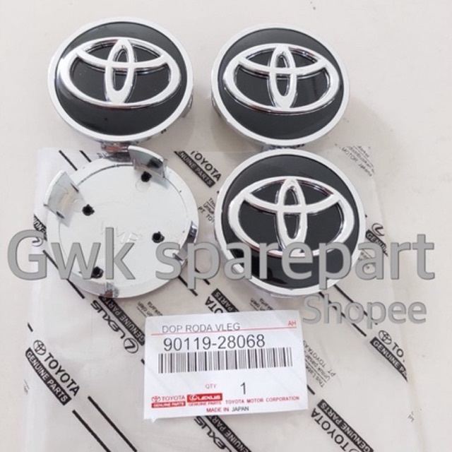 Dop roda tutup velg as roda 6.2cm 1pc Toyota Harrier Ori