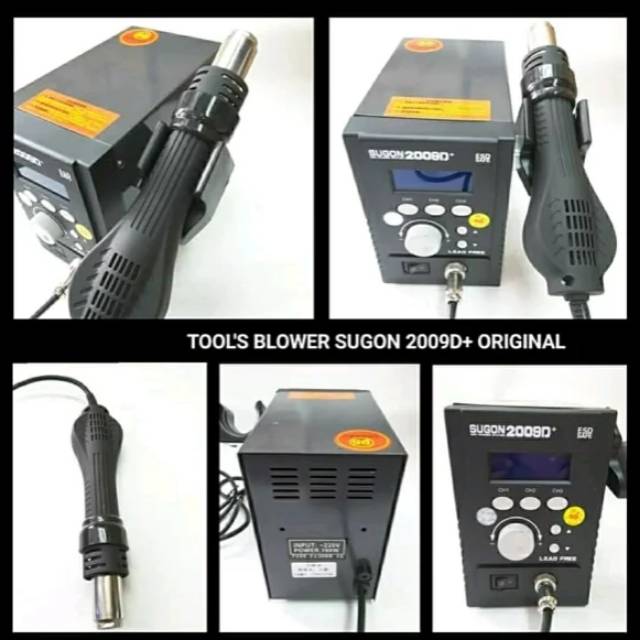 Blower Hotair Solder Uap Sugon 2009D Plus 3CH Set Heater  And Blower
