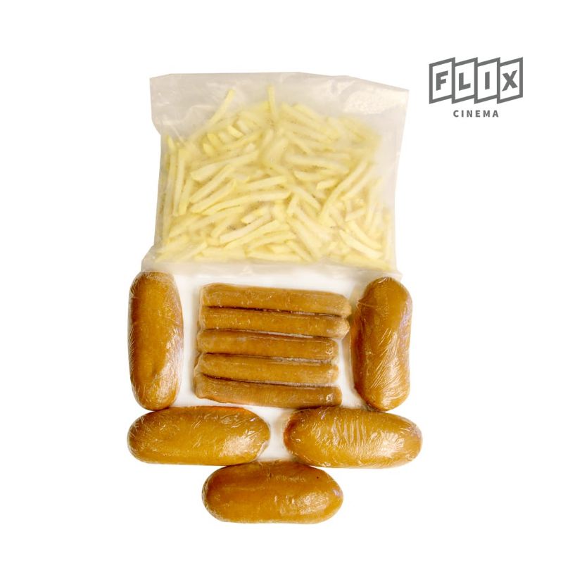 

french fries + 5 set hotdog