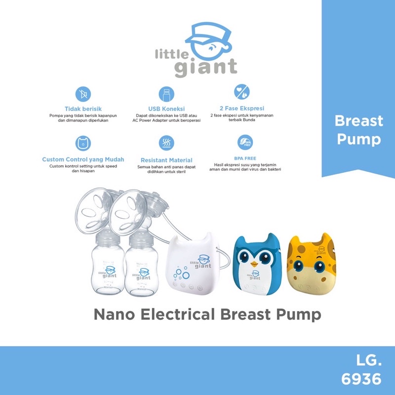 Little Giant Nano electric Breast Pump - Pompa Asi elektrik FREE BUBBLE WRAP LG.6936