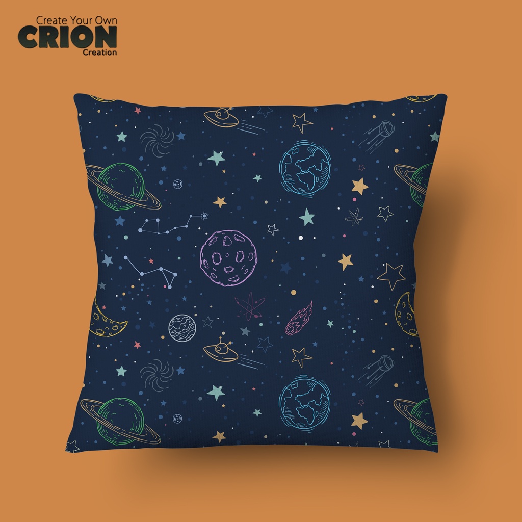 Bantal Space Series - Hadiah/Kado/Souvenir Bisa Custom Nama - By Crion