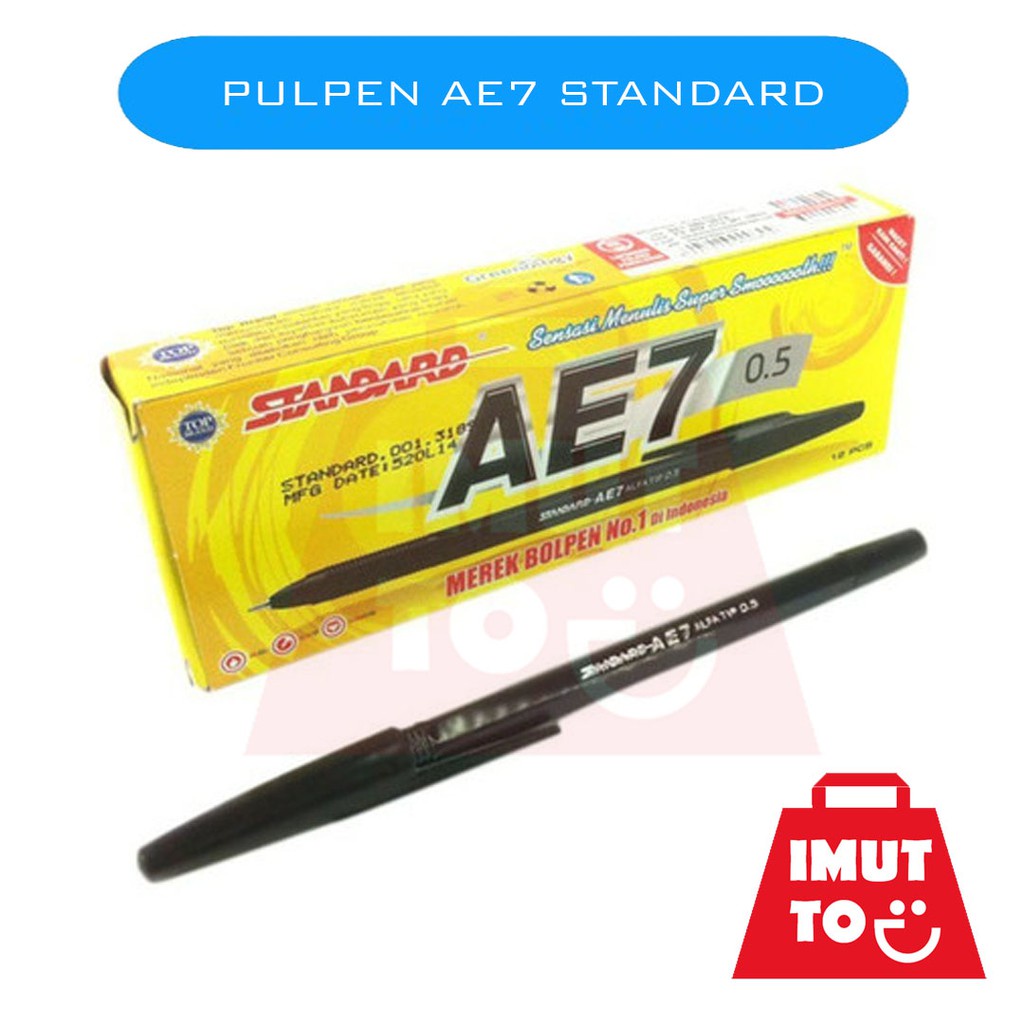 

IMUTTO - PULPEN AE7 STANDARD ALAT TULIS KANTOR MURAH MERIAH PROMO KETEBALAN 0.5 MM BERKUALITAS ORI