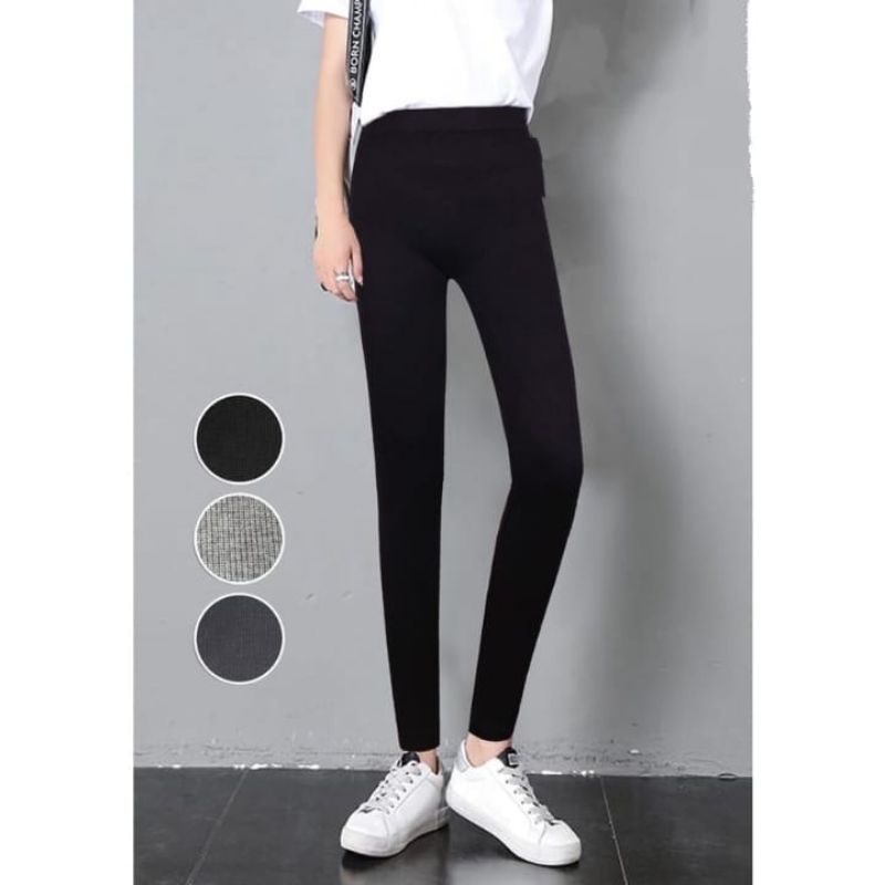 SAYA Legging panjang Polos Rajut 901 Premium Import Original