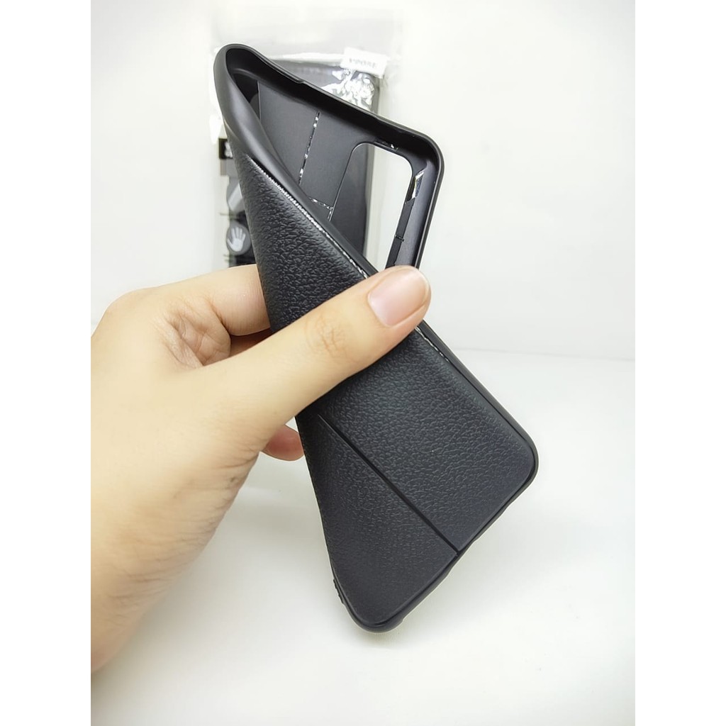 AutoFokus Vivo V20 SE 6.44 inchi Leather Soft Case AUTOFOCUS Motif Kulit Jeruk