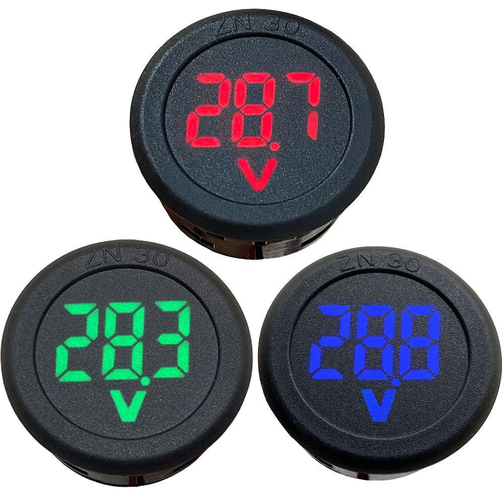 Solighter 2pcs Digital Dua-Kawat Voltmeter Kualitas Tinggi Monitor Pane DC 4-100V Volt Detector Tester