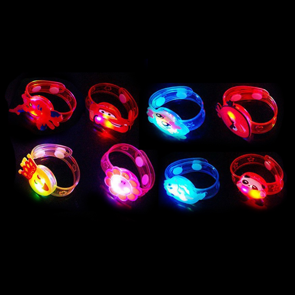 {LUCKID}Flashlight LED Wrist Watch Bracelet Toy Cute Cartoon Halloween Xmas Kids Gift