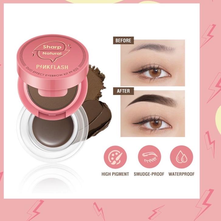 [[ POMADE ]] PINKFLASH  DUO PERFECT EYEBROW KIT