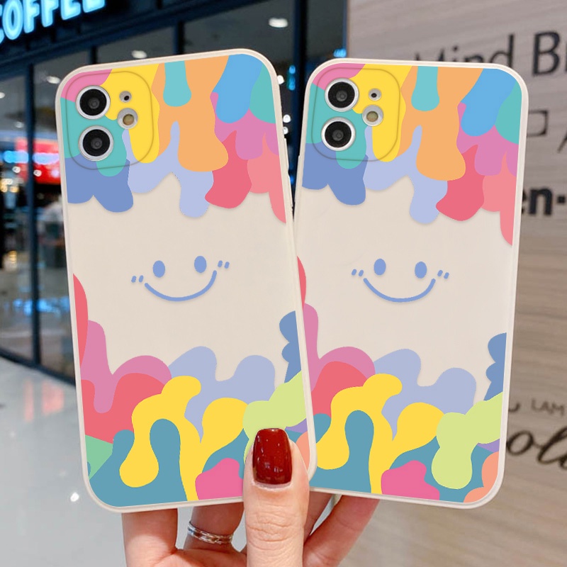 Soft Case Silikon Motif Smiley Face Untuk iPhone 13 12 11 Pro Max 12 13 Mini X XS Max XR 7 8 6 6S Plus SE 2020