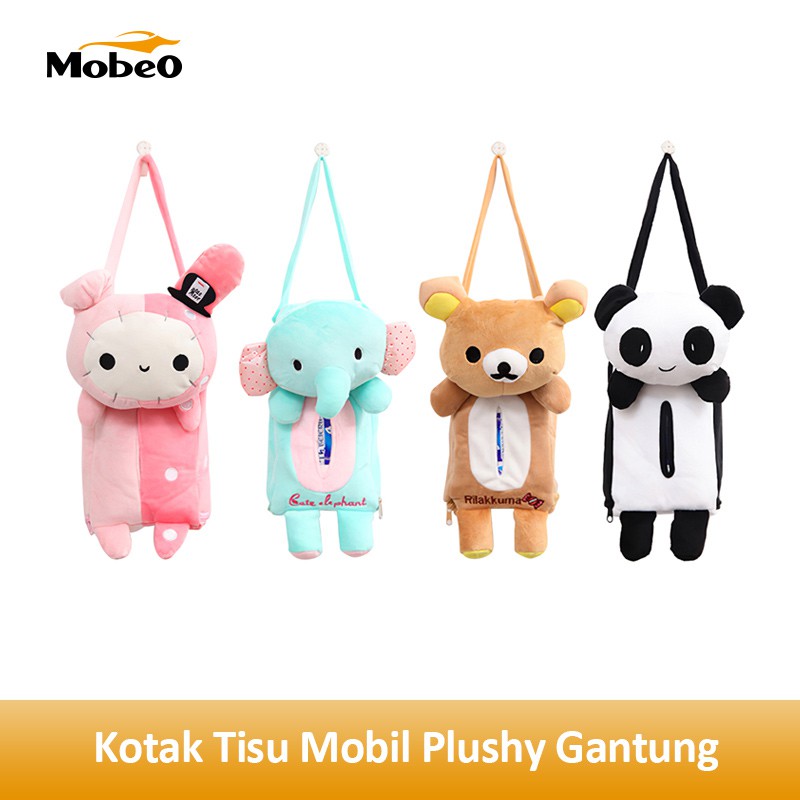 

Mobeo Kotak Tisu Mobil Car Tissue Box Kelinci / Gajah / Panda / Beruang