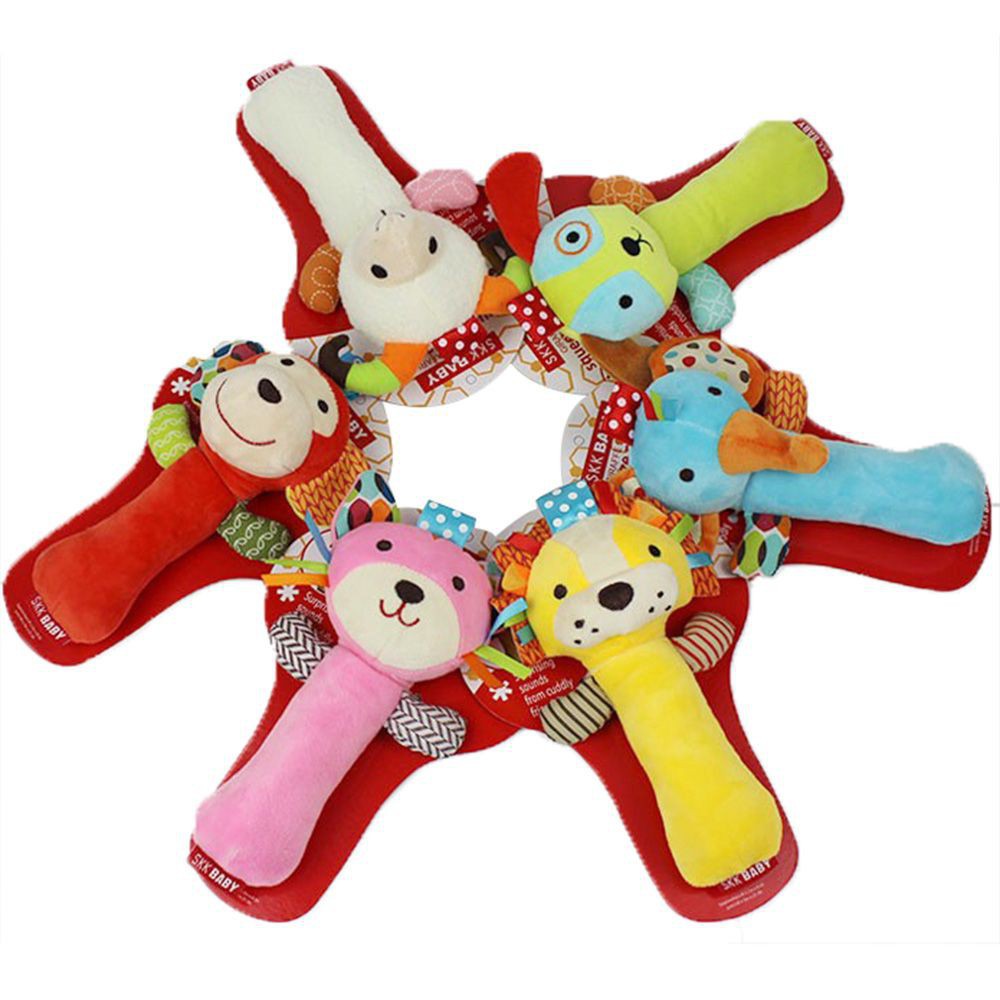 Rattle Stick S K K Baby Squeeze Me Mainan Kerincingan Bayi Boneka Hewan