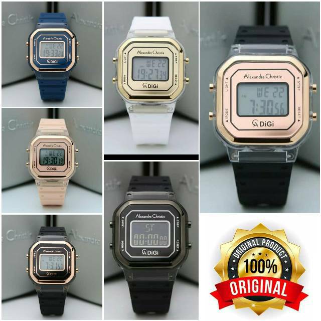 Jamtangan Alexandre Christie AC digital  AC9331 Karet / AC 9331 Digital rubber original