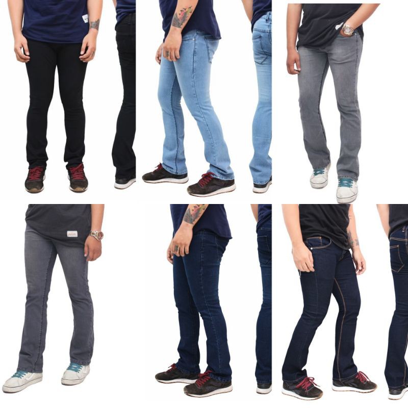 Celana jeans cutbray premium fashion pria flare jeans