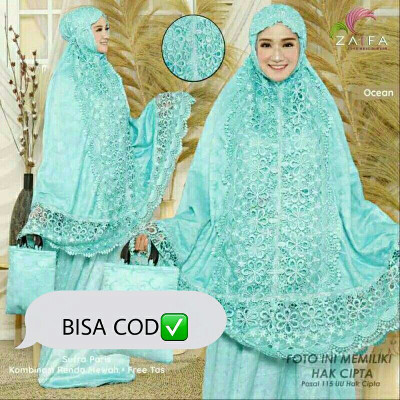 Mukena Sutra Paris kombi  Renda Mewah/mukena prada/mukena sutra towotone/mukena princes/mukena mewah