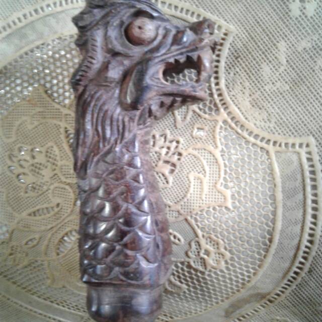 GAGANG DEDER KERIS UKIR  NAGA  KAYU  GALIH ASEM