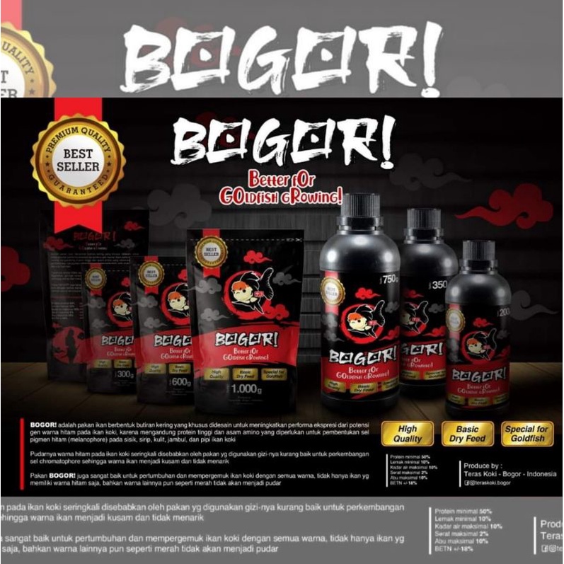 Pelet ikan mas koki BOGOR sinking dan floating