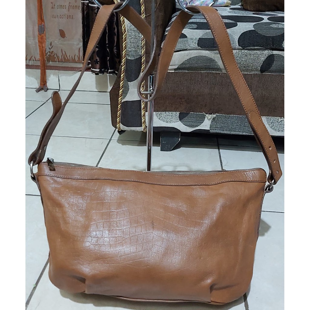Tas Preloved wanita shoulder jinjing kulit asli BUCK / tas second / tas bekas / tas wanita
