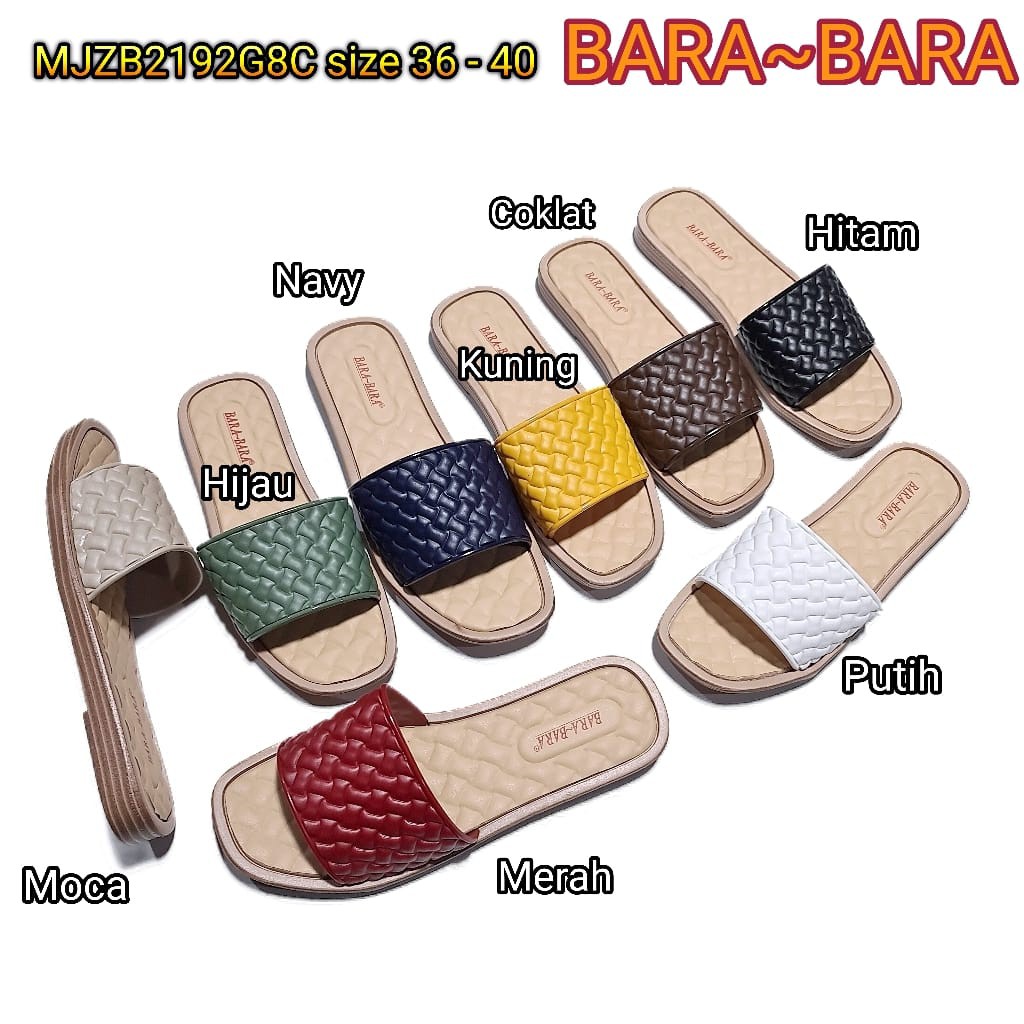 BARA BARA ORIGINAL jelly sandal karet empuk murah wanita import barabara cewek MJZB2192G8C