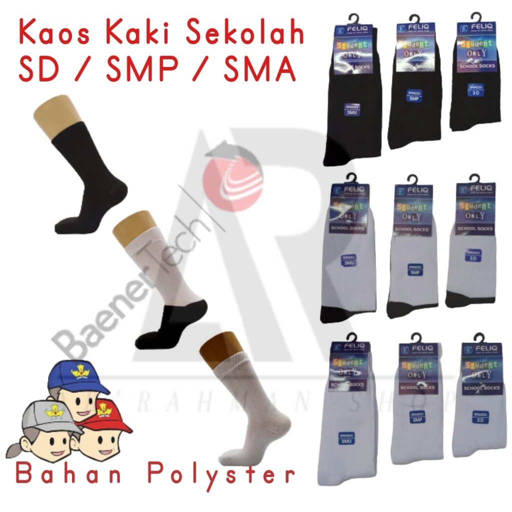 TERMURAH Kaos Kaki Sekolah Bahan Polyster SD SMP SMA COD