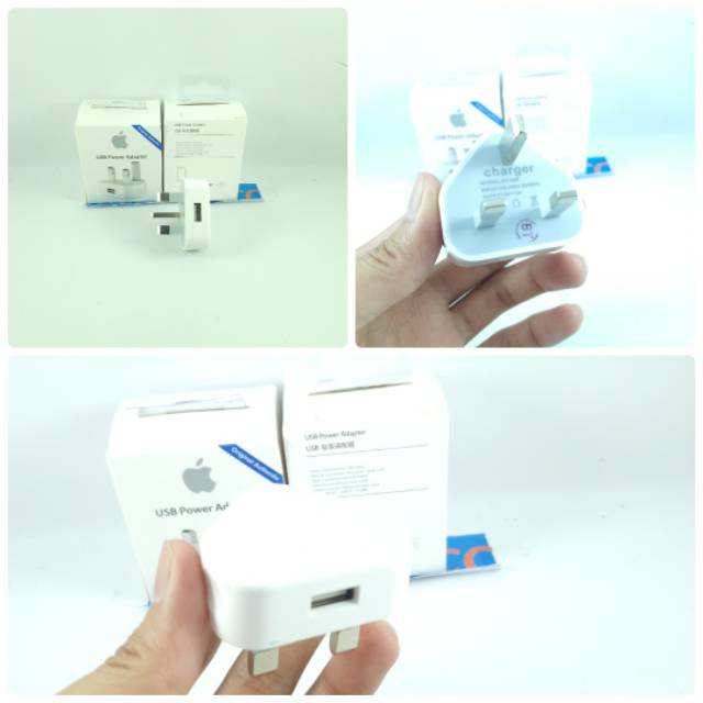 Adaptor Charger Iphone 6/7/8 Plus Batok Kaki Tiga Kepala Kaki 3