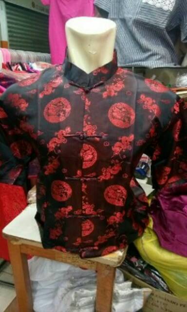 Promo Cheongsam Lengan Pendek Pria Sisa Uk XXL &amp; XXXL