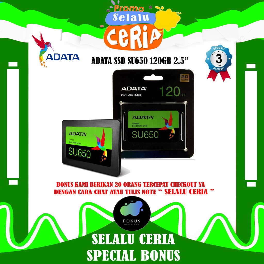 SSD ADATA SU650 120GB Ultimate 2.5 Sata III