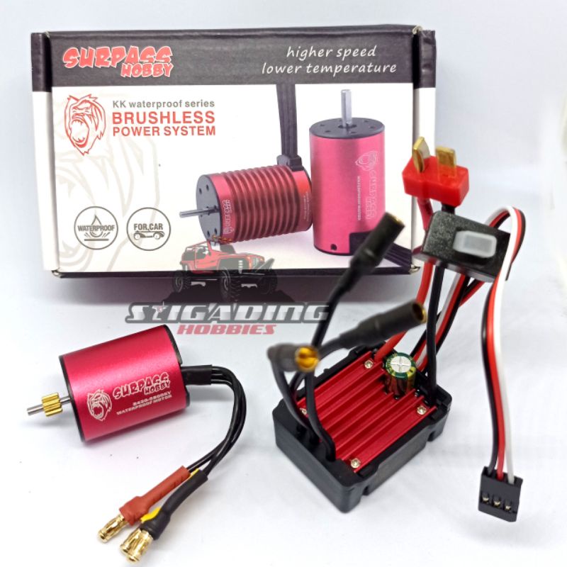 SURPASS COMBO ESC 25A WATERPROOF + MOTOR BRUSHLESS 2430 5800kv RC MN WPL