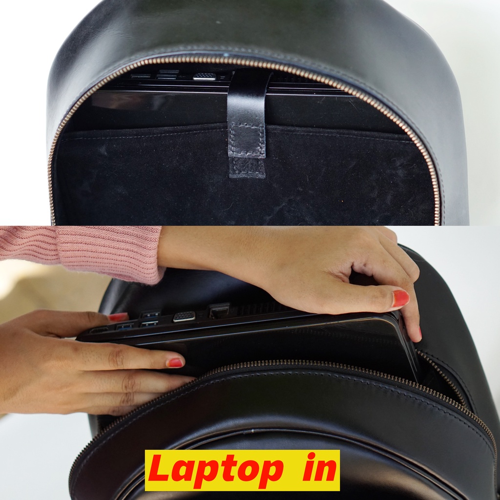 Lexi XL Tas Rasel Wanita Kulit Asli Masuk Laptop Backpack Leather