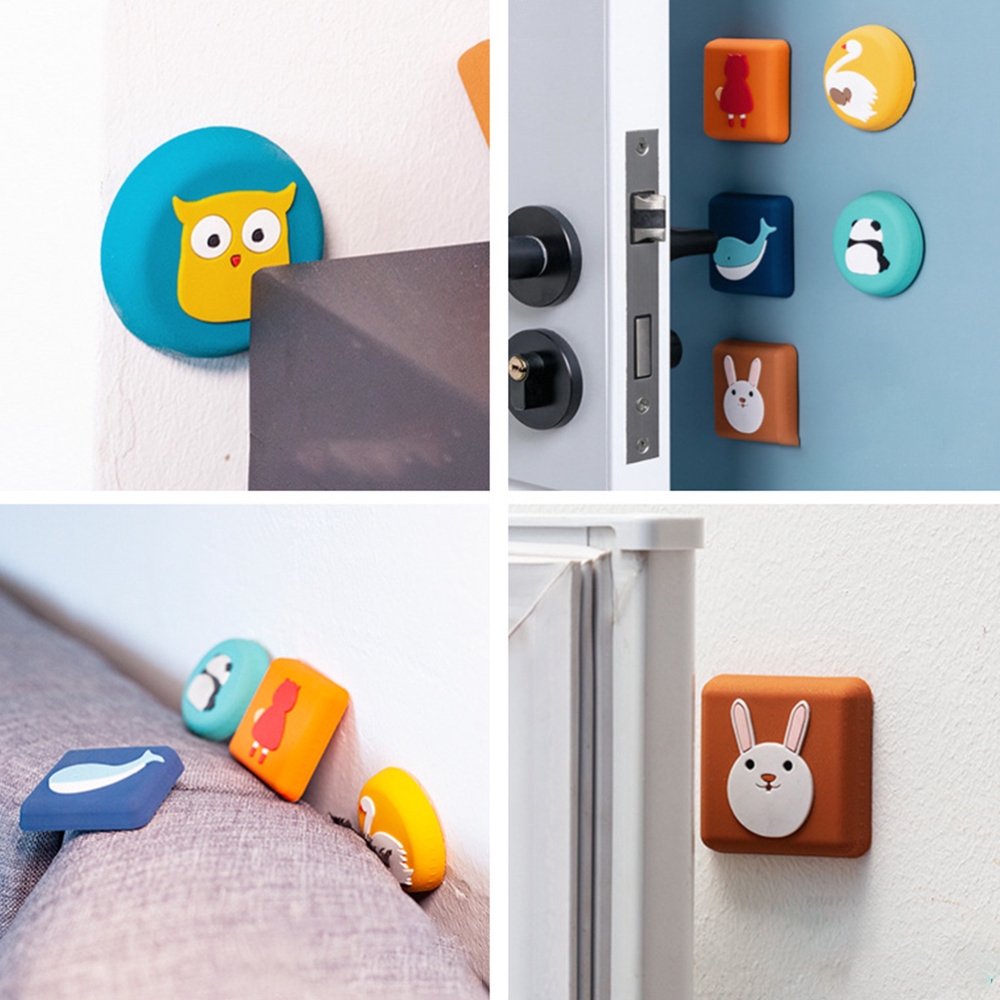 Hot Sale/Silicone Self Adhesive Cartoon Door Stopper/Silikon Pelindung Dinding Pad/Pegangan Pintu Bumper Penyangga Pengaman/Peredam Crash Pad/Stopper Pintu Kartun