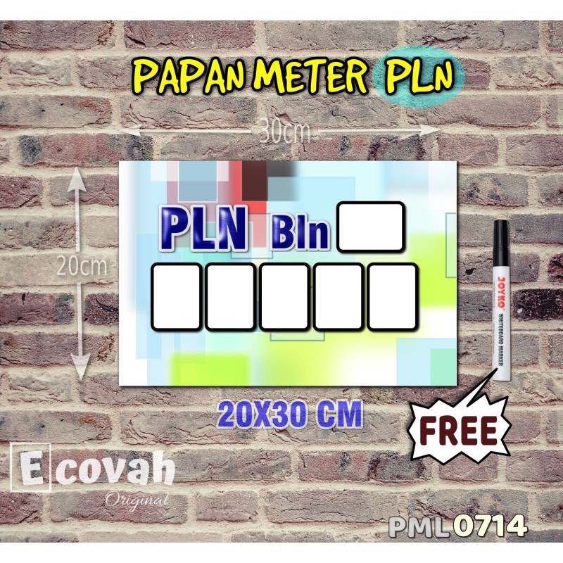 

Ecovah Papan Meter Listrik PLN PAM motif Unik - Pastel 14