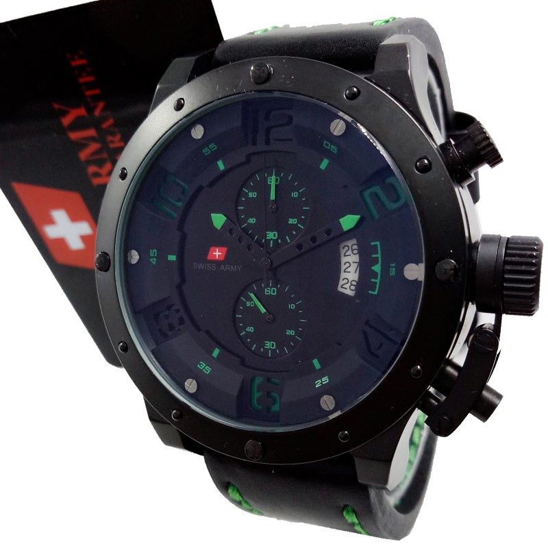 Jam Tangan Original Swiss Army SA8929 - Hitam Hijau