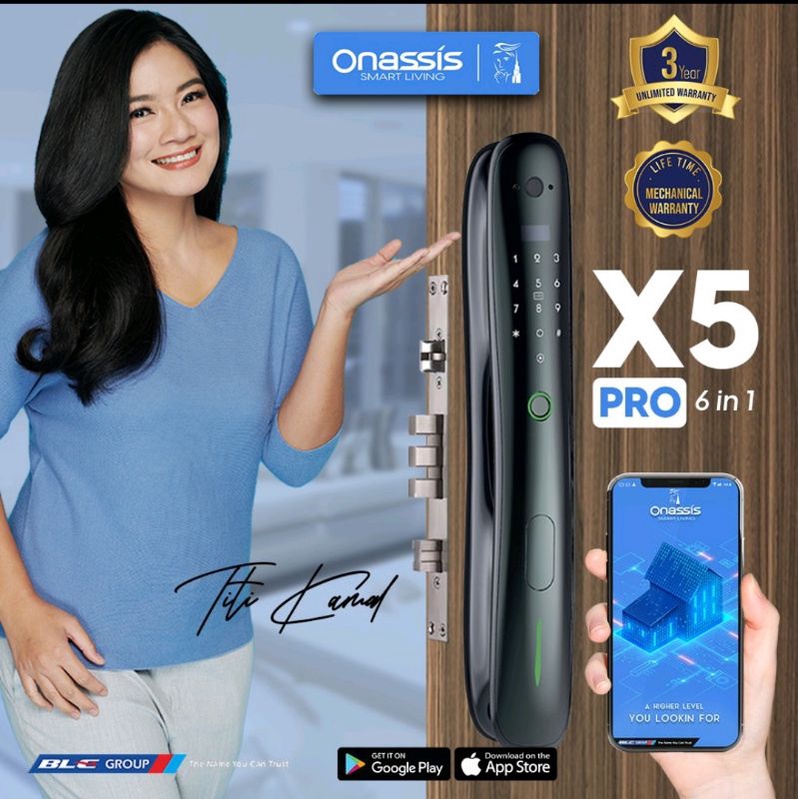 Kunci Pintu Digital Onassis X5 PRO / Digital Lock Onassis X5 Pro / Smart Home Onassis / Smart Lock Onassis X5 PRO