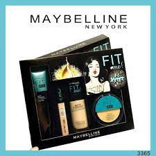 Maybeline Fit me set Foundation 4 in 1 / MakeUp Set  4 in 1 - Foundation + Bedak + Primer + Concealer