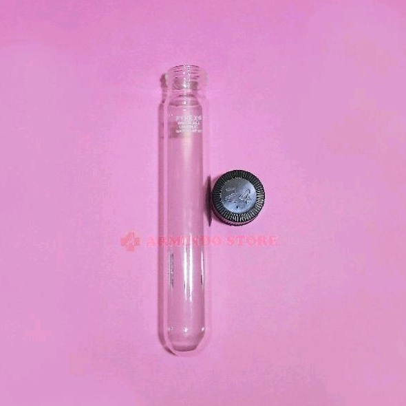 Tabung Reaksi IWAKI Tutup Ulir Dia. 20 x 150 mm | Test Tube Pyrex