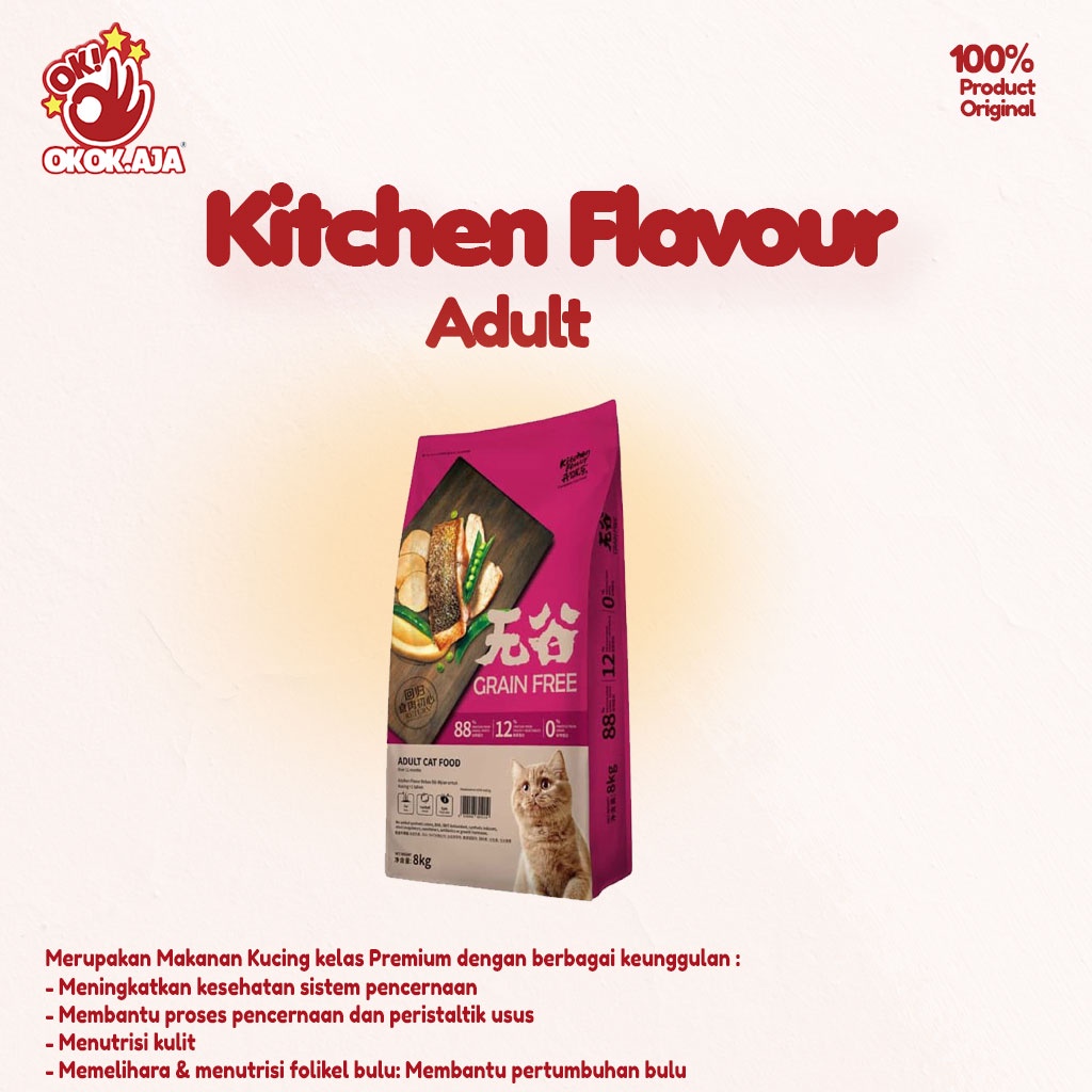 KITCHEN FLAVOR 8kg Makanan kucing kering premium Cat food - khusus GRAB GOSEND