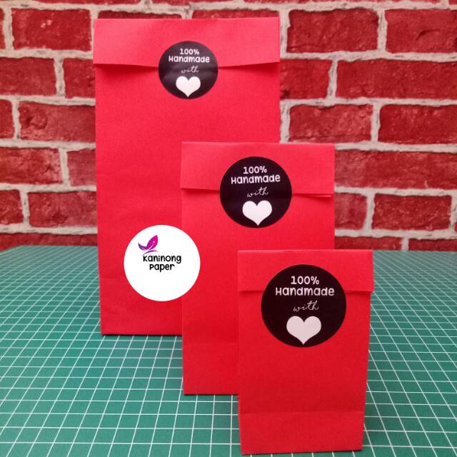 

10 pcs Paper Bag Merah Tanpa Handel