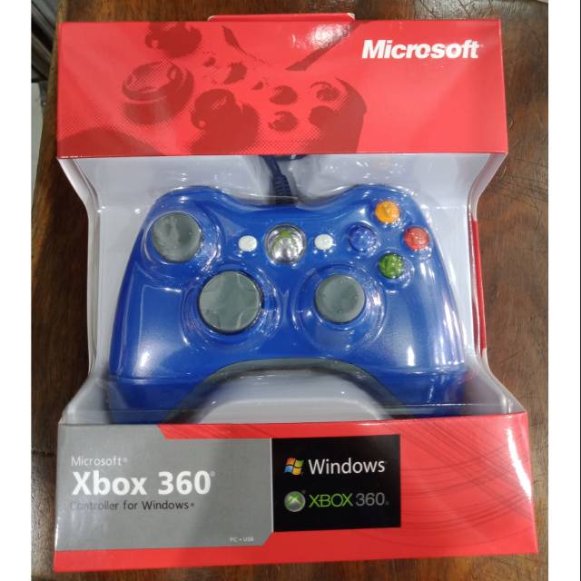 Stik xbox 360 stik wired controller Biru