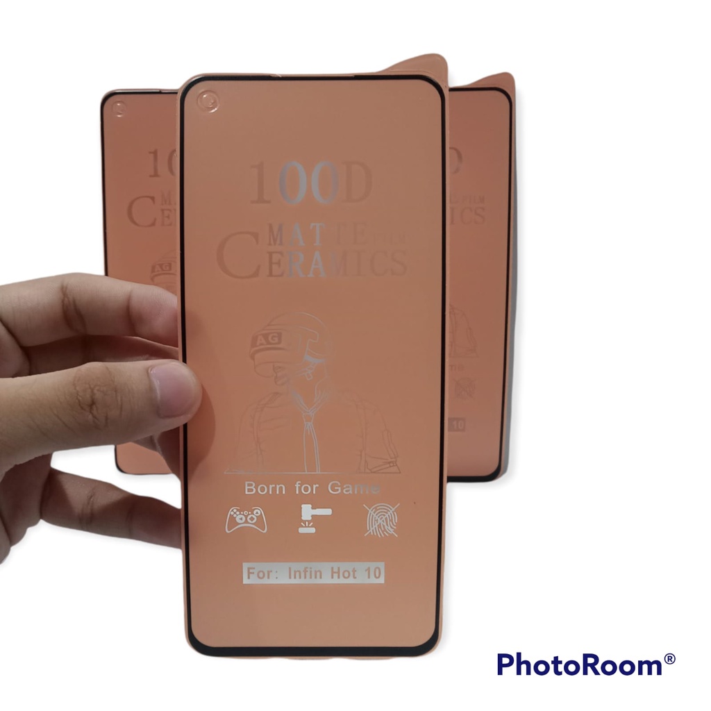 CMF Ceramic Matte Full Layar Infinix Hot 10 6.78 Inchi Anti Minyak No Fingerprint