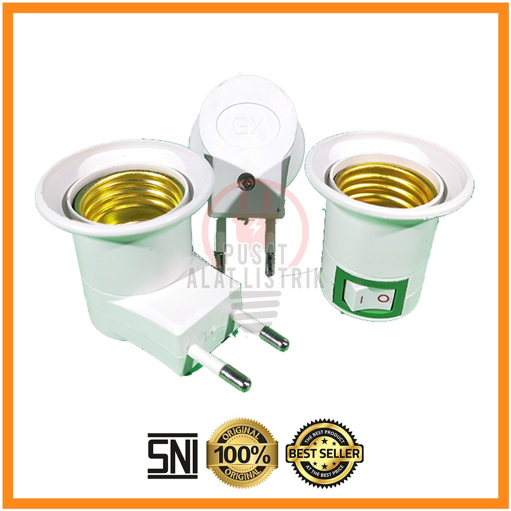 FITING COLOK SAKLAR ON OFF / FITTING COLOK LAMPU TIDUR BOHLAM LED MURAH