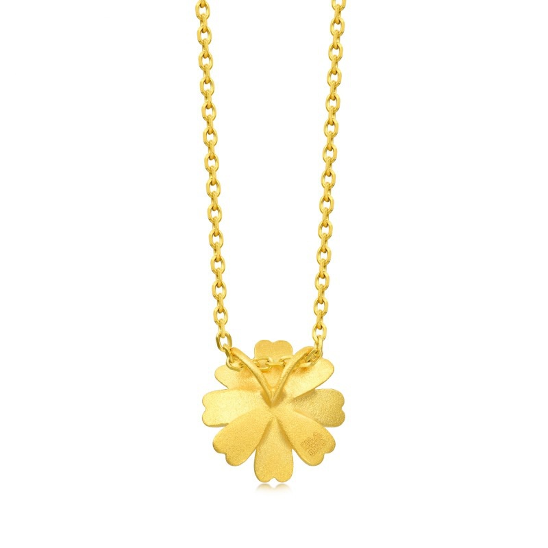 [Ready Stock]Fashion Vintage Flower Pearl Pendant Gold-Plated Necklace