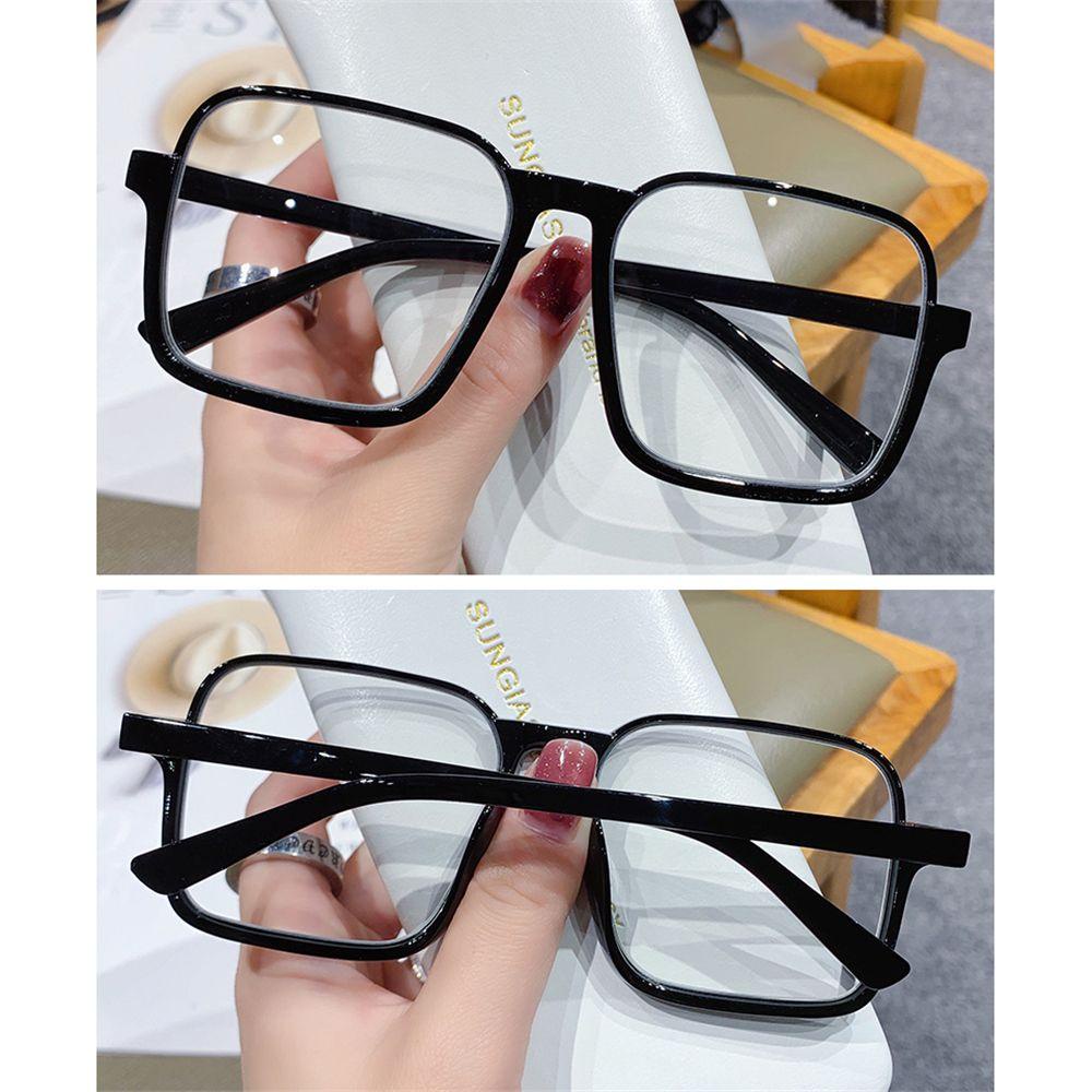 Kacamata Hitam Bentuk Kotak Gaya Retro Vintage Warna Hitam Untuk Pria Dan Wanita
