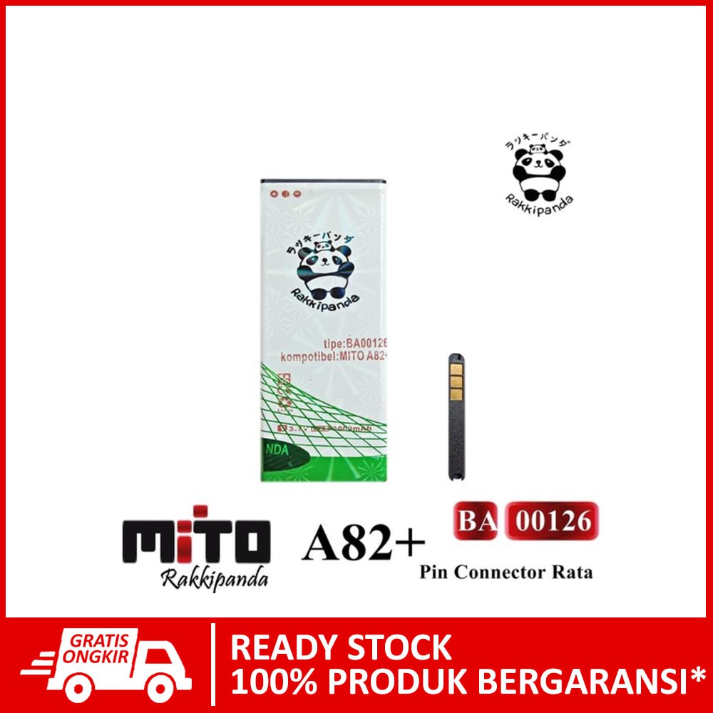 Baterai BATTERY Mito A82 Plus Pin Connector Rata Panjang BA00126 Double IC Protection - Batre Batrei