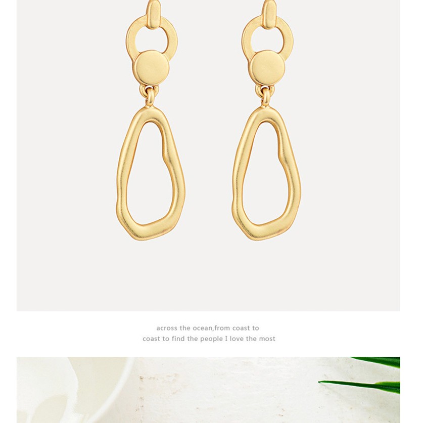 LRC Anting Tusuk Fashion Gold Alloy Earrings F46837