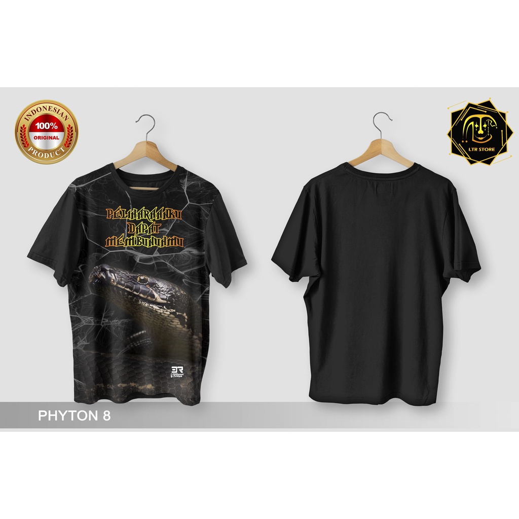 [ BAYAR DI TEMPAT ] BAJU PRINTING GAMBAR SNAKE PHYTON 8 RETIC - KAOS DISTRO ORIGINAL MOTIF ULAR ORAI