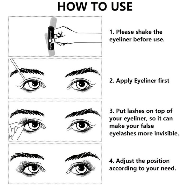 Bulu Mata Magnet / Magnetic Eyelash / Magnetic Eyeliner Eyelash Suit