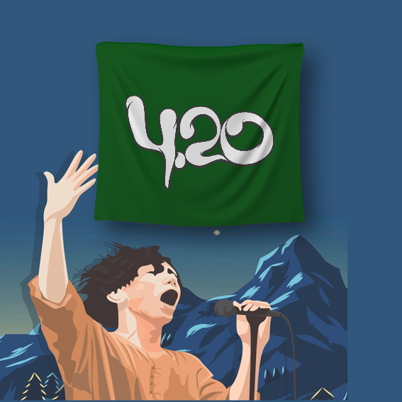 BENDERA BAND ARI LESMANA 4.20 420 FOUR TWNTY POSTER KAIN