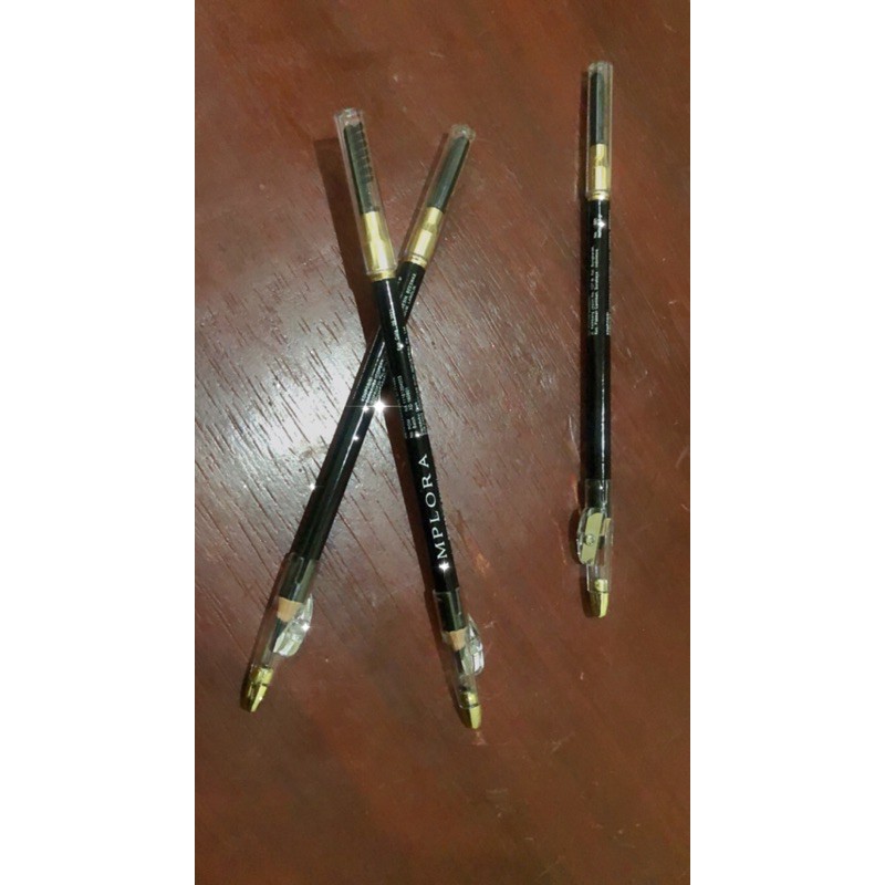 IMPLORA Pensil Alis 3 in 1 Eyebrow Pencil dengan Spoolie dan Rautan