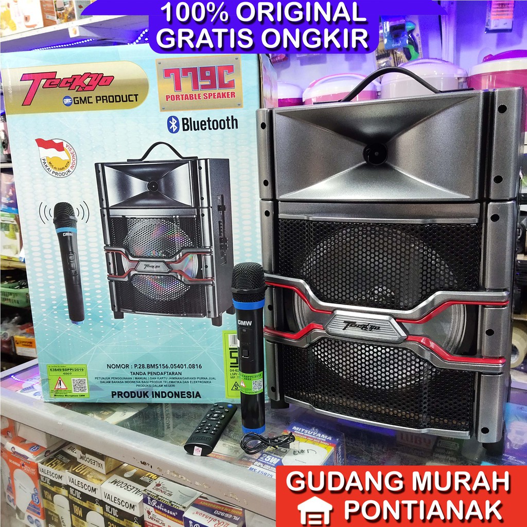 Speaker Bluethoot Teckyo 779C 10inch 10&quot; Produk by GMC ampli meeting pengeras suara karaoke nyanyi